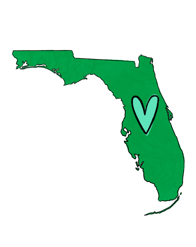 green Florida with a green heart