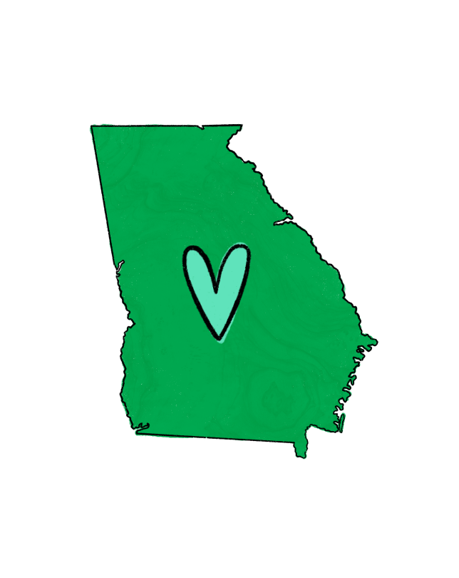 Georgia with a green heart