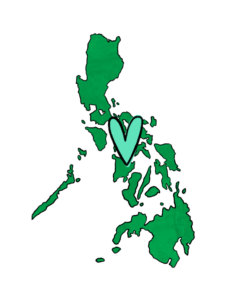 Philippines with a green heart